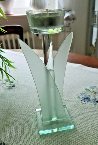 Teelichthalter glas tulpe - teelichthalter,