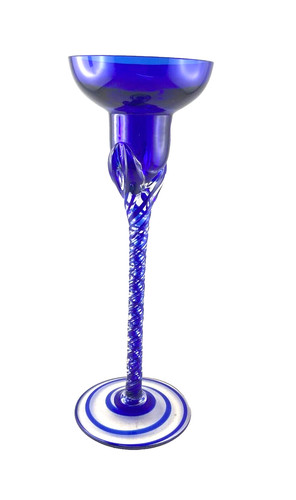 Kerzenhalter blau glas - kerzenhalter,
